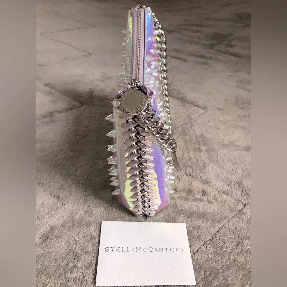❌❌❌SOLD❌❌❌STELLA MCCARTNEY Mini Falabella Spike Holographic Shoulder Bag - Picture 9 of 14